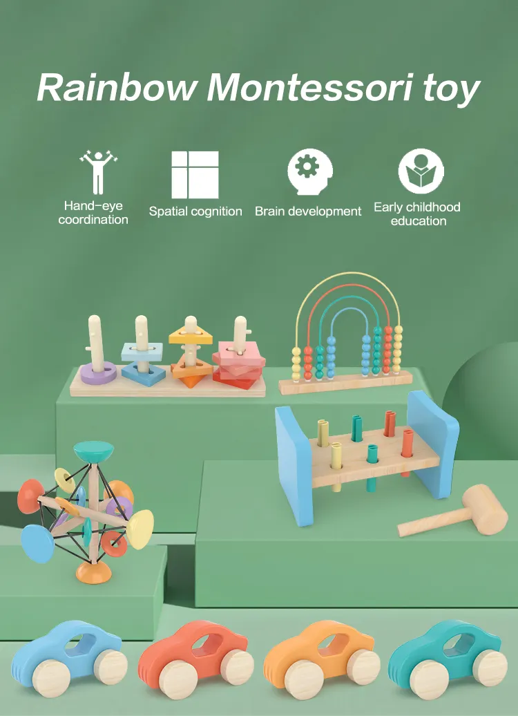 Hochwertige Perlen Pädagogische Holz Regenbogen Abakus Mathematik Spielzeug von Montessori Lernen, Zahlen für den frühen Unterricht Mathematik zu zählen