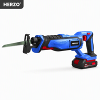 Scie sauteuse sans fil HERZO 20V sans balais, industrielle, 0-3000 SPM, profondeur de coupe 120 mm pour bois, plastique, métal