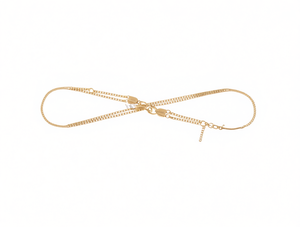 Women's Gold Plated Steel Alloy Elastic <b>Waist</b> <b>Chain</b> Standard Length Trendy Fashion Body Jewelry Daily Wear - Product Image 1