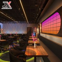 Comptoir de bar moderne sur mesure pour pub et restaurant, avec présentoir à vin LED, meuble de présentation pour salon, salle à manger, magasin, mobilier commercial