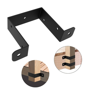 Metal Aluminum Square Round U Shaped Wooden <strong>Wall</strong> <strong>Fence</strong> <strong>Post</strong> Panel Reinforcement Repair Support <strong>Bracket</strong> 100mm - Product Image 4