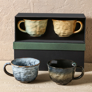 New Product Handmade Latte Art Mugs Glazed Ceramic Coffee Mug Set Gift Box - Product Image 1