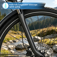 Bicicleta Urbana en Oferta, Cuadro de Aleación de 28 Pulgadas, 8 Velocidades, Frenos de Disco Hidráulicos, Bicicleta Urbana Eléctrica