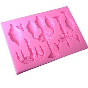 Moule en silicone graphique DIY pour gâteaux, fondants et pâtisseries, motifs lampes de table, lampadaires européens, 3D, 5 styles classiques populaires, prix usine - Product Image 5