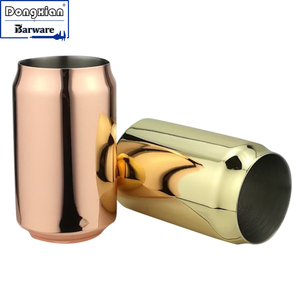 Taza de Cola para Bebidas Frías, Color Cobre o Dorado, Diseño Martillado - Product Image 2
