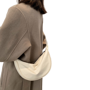Women's Fashion Half Moon Crescent Sling Messenger <b>Shoulder</b> Bag Nylon Zip Underarm Dumplings Waterproof Polyester Single <b>Strap</b> - Product Image 1