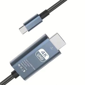 4K 30Hz Type C HDTV <b>Adapter</b> Converter 2M <b>USB</b> C <b>to</b> HDTV Male Video Cable for Notebook Laptop Tablet - Product Image 1
