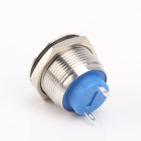 Interrupteur antidéflagrant à verrouillage momentané, bouton-poussoir en métal haut-plat, sans lampe, 50 pièces, 19mm