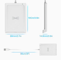 NFC 二合一 USB 智能卡读卡器，适用于 IC/ID 卡、银行卡、税务申报
