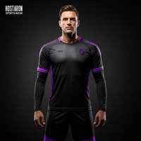 HOSTARON Vente en Gros Maillots de Football Adultes Personnalisés Hommes Manches Courtes Respirants Ensembles de Maillots de Foot
