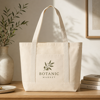 Sac fourre-tout en toile de coton naturel en gros, réutilisable pour les courses, avec logo personnalisé pour cadeau promotionnel