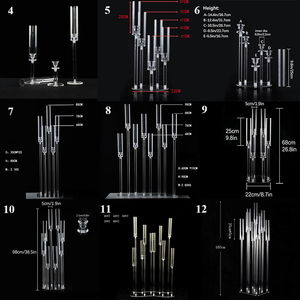 Portavelas Personalizado Candelabro de Cristal Menorá de Cristal Candelero de Acrílico Centros de Mesa - Product Image 4