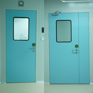 Porta in Alluminio per Camera Bianca, Ermetica, GMP, per Ospedali e Laboratori, Antibatterica, con Telaio in Alluminio, Porta a Battente per Uso Industriale e Officine - Product Image 2