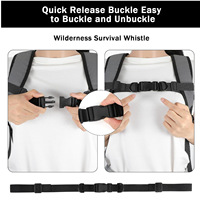 Sangle de poitrine réglable noire personnalisée pour sac à dos avec boucle à dégagement rapide – Accessoires de sac