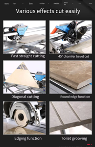 Machine de Découpe de <span class=keywords><strong>Carrelage</strong></span> et Granit Électrique Wandeli QX-ZD-1200 Automatique Portable à Eau, Scie de Table pour Pierre - Product Image 4