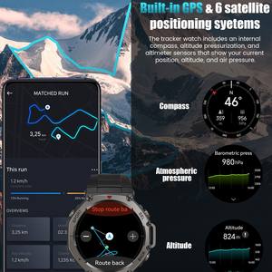 Explosions transfrontalières Multifonctionnel Sports de plein air Montre intelligente GPS Mesure de la pression d'altitude Fréquence cardiaque Sang IP67 - Product Image 2
