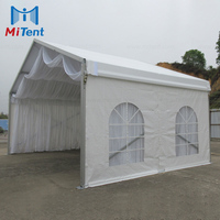 Carpa para Eventos de Iglesia de 8x15m, 200 Personas, para Bodas al Aire Libre, Fiestas, Deportes, Exposiciones, con Techo de Aluminio y PVC, Impermeable, Resistente a los Rayos UV