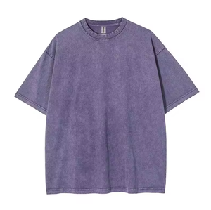 T-shirt à manches courtes pour homme, col rond, couleur unie, jersey 100% coton, style décontracté - Product Image 5