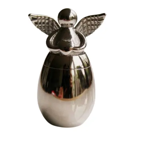 Angel Wings Aluminum Metal Keepsake Urn For Pet Ash Antique Finishing Unique Design High Quality Urn For Funeral Use