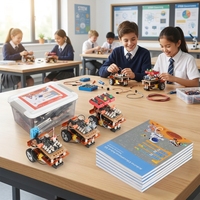 Étudiant DIY STEM Codage Programmable Voiture Robot Kit Équipement Éducatif Apprentissage Starter Kit avec ESP32 pour Enfants École