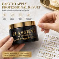 Étiquettes cosmétiques 3D personnalisées en relief, autocollants de transfert imperméables en feuille d'or pour pots, bouteilles, tubes, emballages de soins de la peau, logo OEM ODM