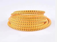 Manchons de marquage de câbles EC-0 EC-1 EC-2 EC-3, type EC, en PVC jaune, bandes de marquage de fils, étiquettes de marquage de câbles EC avec numéro