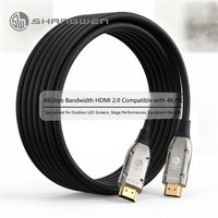 Câble enrouleur optique blindé 2.0 HD 4K 60Hz avec gaine TPU, fibre OM3 et fils de cuivre, avec coque de protection