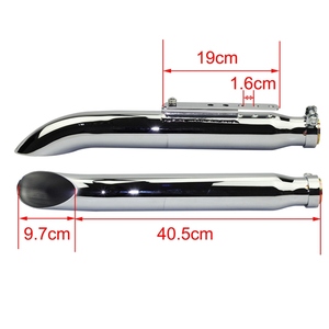 Tuyau de <span class=keywords><strong>silencieux</strong></span> en acier chromé Slash Cut pour Harley Honda 1-3/8 "1-1/2" 1-5/8 "1-3/4" <span class=keywords><strong>Cafe</strong></span> <span class=keywords><strong>Racer</strong></span> Bobber <span class=keywords><strong>Silencieux</strong></span> d'échappement - Product Image 3