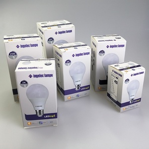 Bóng đèn LED tiết kiệm năng lượng Ingelec A60, nhựa, siêu sáng, dùng cho gia đình, chân E27, màu trắng, ánh sáng ấm, đạt chứng nhận Energy Star - Product Image 1