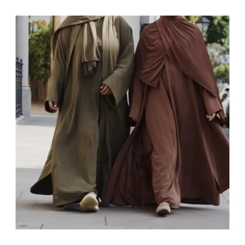 2022 Nieuwste Ontwerp 2 Stuk Sets Abaya Voor Vrouw Dubai Islamitische Abaya Moslim Kleding Sets Islamitische Moderne Abaya Groothandel