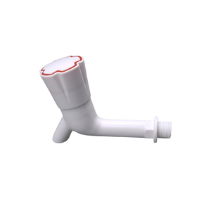 New Diamond-<b>Handle</b> Design White Kitchen Basin Water Saver PP Plastic Extended 1/2" Faucet - Product Image 1