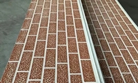 Venta al por mayor hermoso panel de pared exterior resistente al fuego materiales de construcción PU metal decorativo paneles sándwich