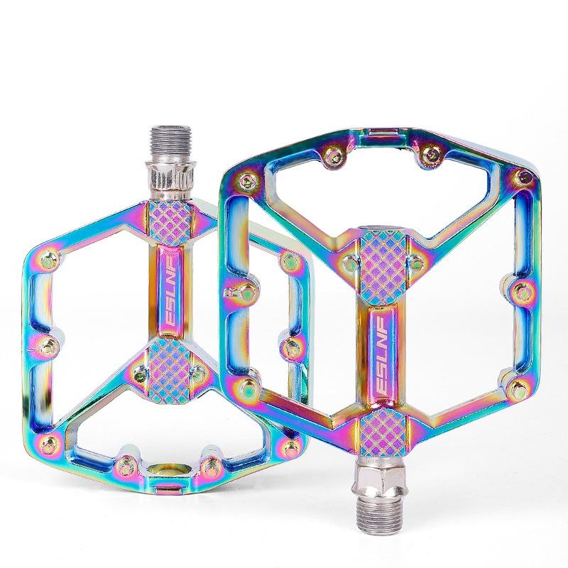 Eslnf Bicycle Pedals Color Ultralight Aluminum Alloy Colorful Sealeds Bearing Foot Pedal Mtb Road Bike Parts Cycling Du Road