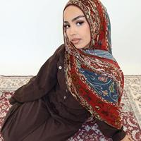 Hiyab Premium de Modal Lenzing, Estilo Largo para Mujeres Musulmanas, Venta al por Mayor, Elegante Chal con Estampado Floral Digital
