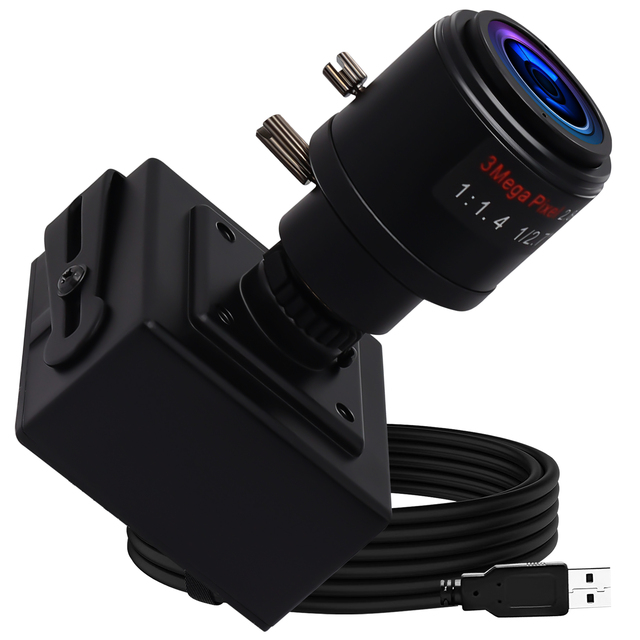 2MP Full HD Mini Usb WebCam UVC Video Camera 60fps 720P 2.8-12mm Varifocal Lens Manual Zoom for Industrial Machine