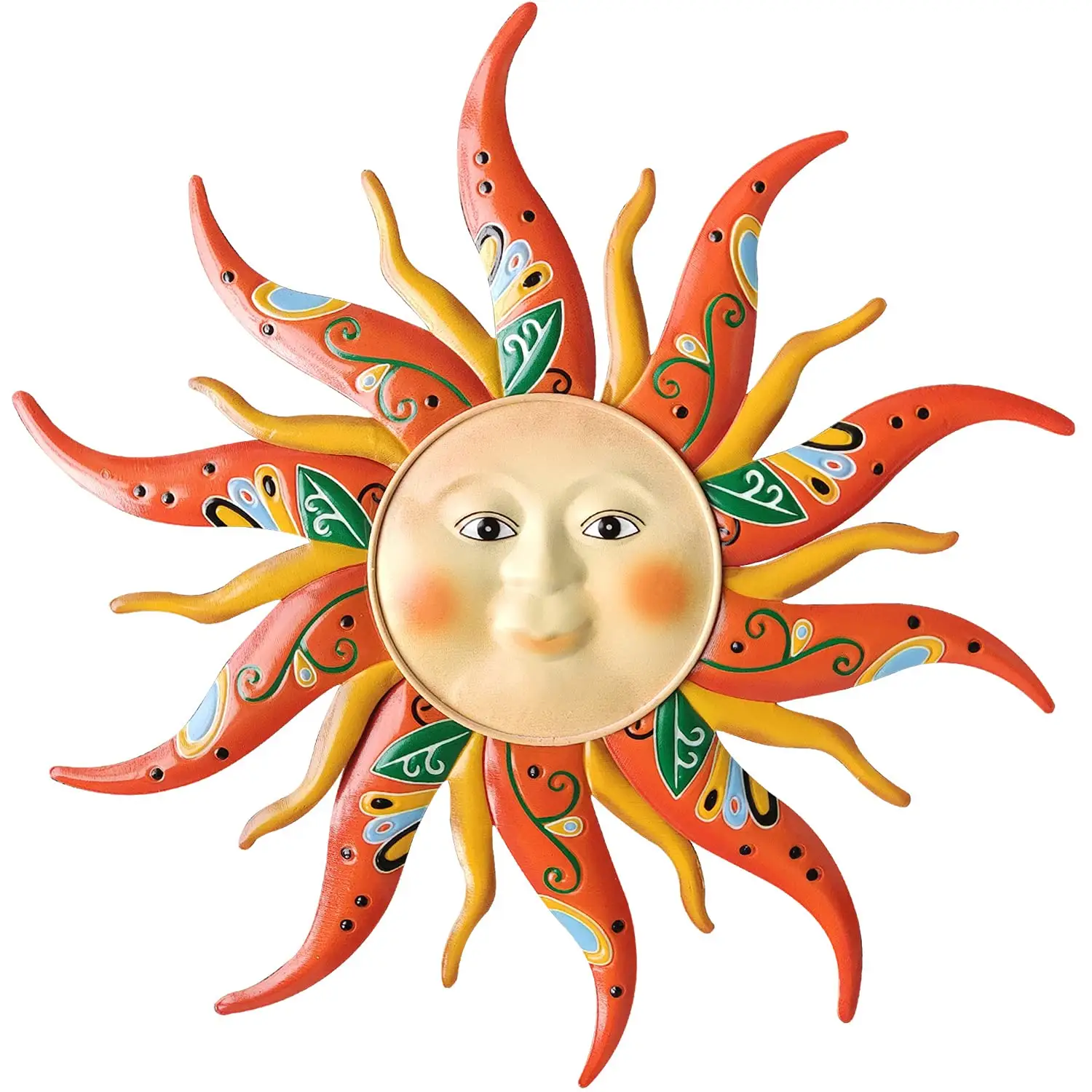 Sun Decor Face Garden Sculptures Statues Wall Art for Indoor and Outdoor Farmhouse Patio Garden Decoration