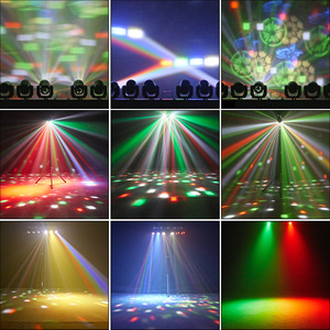 Reiz Mobile Bracket Light 120W 6 cabezales móviles RGB Estrobo Gobo Láser Wash Beam Efecto DMX512 Control Iluminación de Escenario para DJ Discoteca - Product Image 6