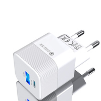 Vente en gros d'usine, chargeur rapide USB C 25W GaN, adaptateur secteur PD QC3.0 pour iPhone, Samsung, Xiaomi, prise EU US UK, OEM ODM