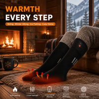 Chauffe-pieds électrique personnalisé pour les commandes OEM et ODM, chaussettes chauffantes unisexes à chauffage rapide et boîte d'emballage sur mesure