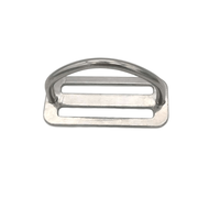 Boucle coulissante en acier inoxydable pour sangle à anneau en D, quincaillerie marine, ajusteur d'anneau en D pour ceinture de plongée, sac à dos et sangle de voile