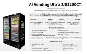 Distributeur automatique HAHA Vending 1200 Ultra Double Porte 600-800 unités, avec SDK IA, stock local US, 4G/WiFi, paiement sans espèces pour Bureau/École/Salle de sport - Product Image 2