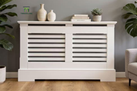 Cache-radiateur moderne blanc de qualité supérieure, OEM ODM pour les marques de meubles et d'ameublement européennes et américaines, grande taille 1500 mm pour salon