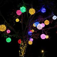 Lanterne LED sphérique suspendue pour Noël, en cuivre, éclairage décoratif pour aménagement paysager, rue, jardin, décoration de mariage