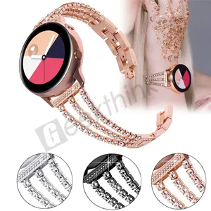 Geekthink Woman Watch Strap For Samsung Galaxy Gear S3 Band Diamond Alloy Stainless Steel Watch Band Luxury Metal Watch Strap