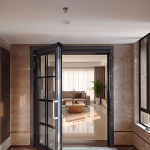 Puerta <span class=keywords><strong>PT</strong></span> de Alta Calidad, Duradera, con Doble Vidrio Templado, Antirrayaduras, Impermeable, con Marco de Aleación de Aluminio para Cocina, Baño u Oficina, Puerta PD - Product Image 2