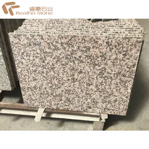 Natural Stone Granite Tiles Flamed Surface Chrysanthemum Yellow Granite Tile for Floor