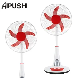 Air cooling appliance 16 inch solar electric fan AC/DC adapter rechargeable stand fan DC table fan have LED light inside battery