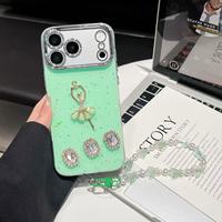 Coque de téléphone de luxe personnalisée en TPU+PC avec bracelet de perles multicolores pour iPhone 17/16/15/14/13 Pro Max