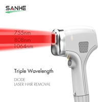 755nm,808nm,1064nm Diode Laser Hair Remover Machine Professionnel Laser Épilation Soins de La Peau Triple Diode Laser Épilation