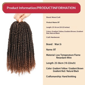 Parrucche Africane per Vendite Transfrontaliere: Passion Twist, Parrucche in Seta con Estremità Ricci, Moda Anti-Età, Realizzate a Macchina - Product Image 2